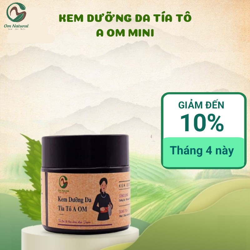 (Mini) Kem Dưỡng Da Tía Tô Om Natural Mờ Nám, Giảm Thâm, Dưỡng Sáng Da