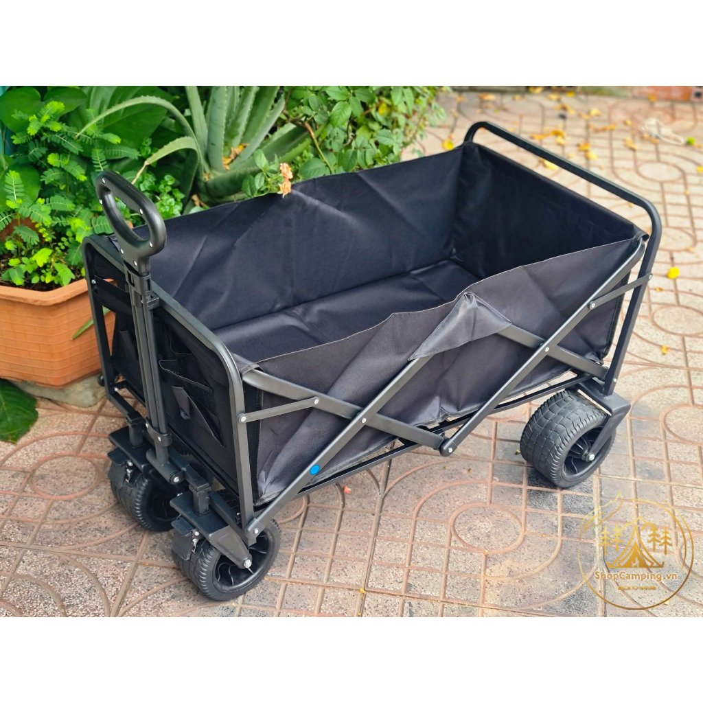 Xe kéo dã ngoại gấp gọn, xe đựng đồ bánh lớn cho du lịch, cắm trại dã ngoại Camping VietNam