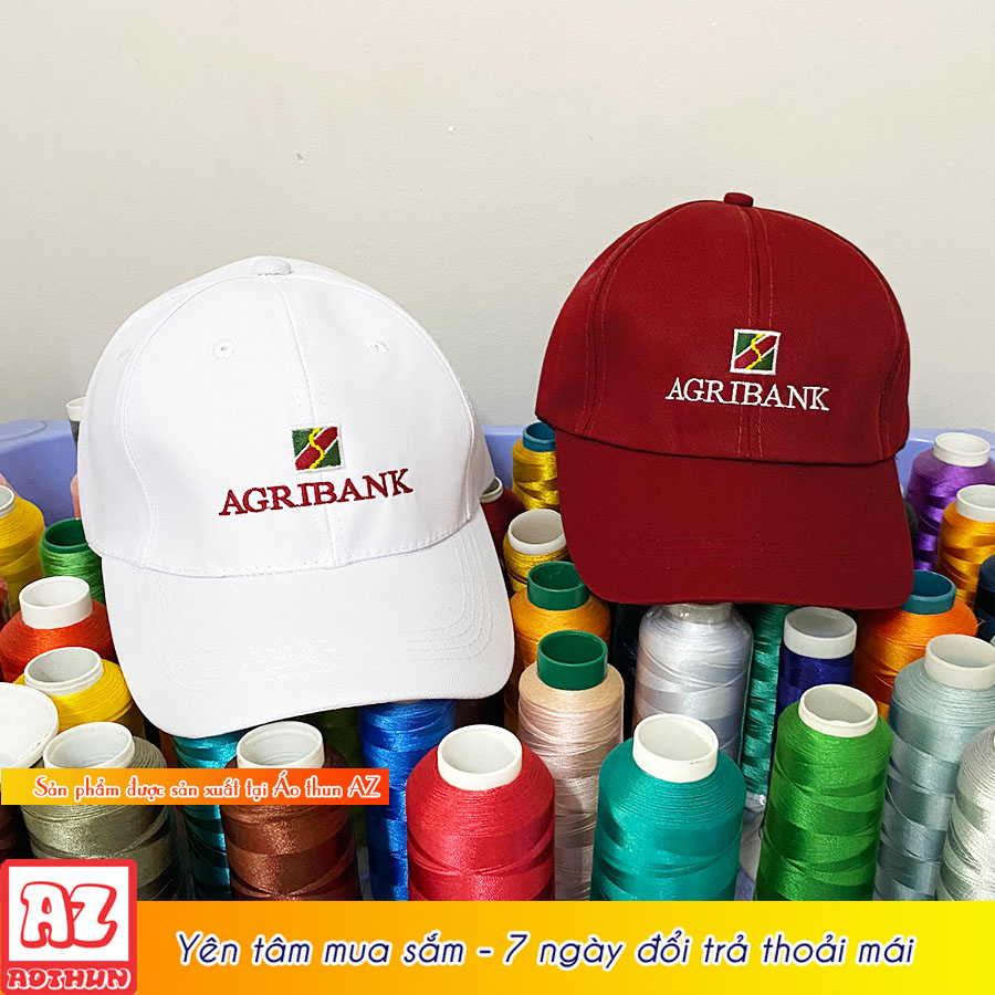 Nón kết thêu logo đồng phục ngân hàng agribank AT37