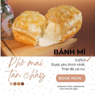 Bánh mì phô mai tan chảy chà bông