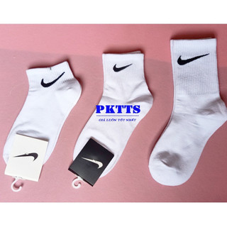 Anhhongstore1 - đôi tất ni.ke trắng, đen cổ thấp, cổ lửng