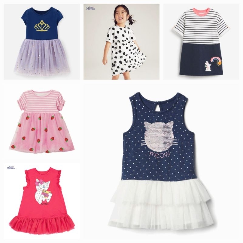 Váy Little maven bé gái đủ size từ 2 đến 7 tuổi (11-28kg)