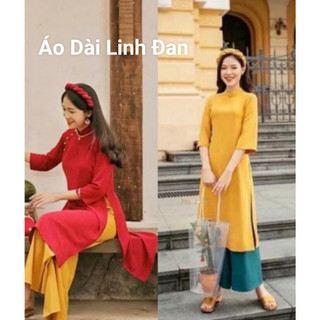 Áo dài cách tân dáng suông, áo dài cách tân tết + mấn - Áo Dài Linh Đan