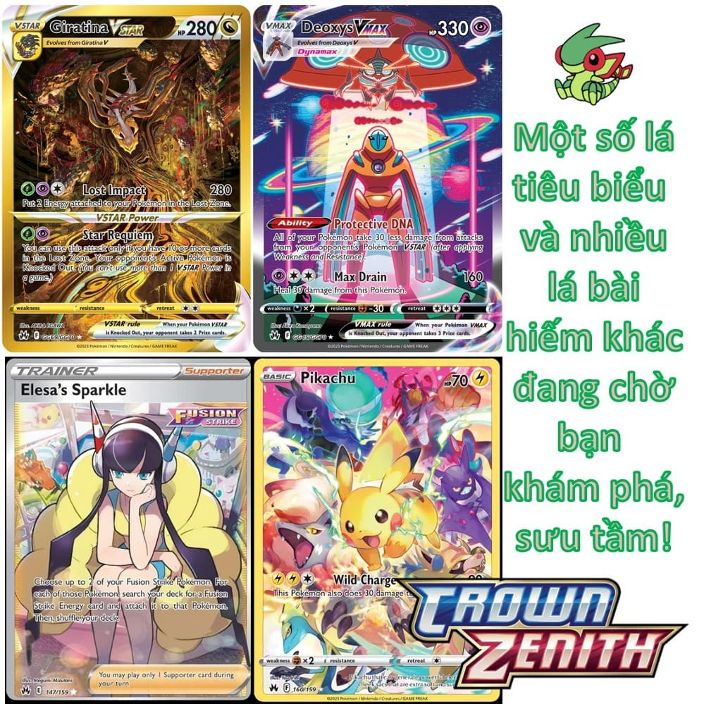 01 Pack lẻ thẻ bài Pokemon TCG Crown Zenith Sword Shield SS12.5 chính hãng mới 100% - Shop PokeCorner !!