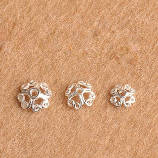 [S925] Set 2 Charm bạc ốp cánh hoa 6-8mm - MH248 MOCHUONG JEWELRY