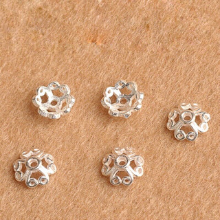 [S925] Set 2 Charm bạc ốp cánh hoa 6-8mm - MH248 MOCHUONG JEWELRY