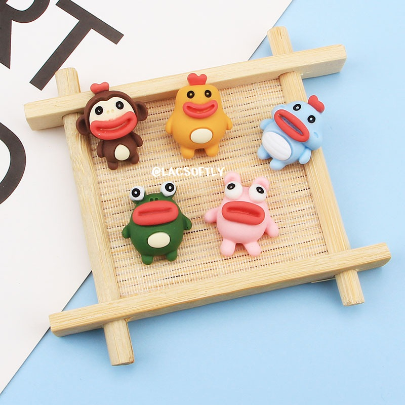 Charm môi trề mắt trố - Phụ kiện trang trí kẹp tóc, dán Jibbitz, vỏ ốp điện thoại, khung tranh DIY