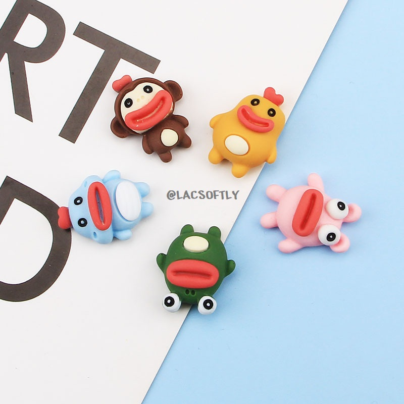 Charm môi trề mắt trố - Phụ kiện trang trí kẹp tóc, dán Jibbitz, vỏ ốp điện thoại, khung tranh DIY