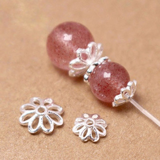 [S925] Set 2 Charm bạc ốp hoa cánh nhỏ 6-8mm - MH019 MOCHUONG JEWELRY