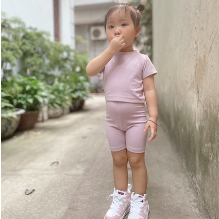 Set bộ cotton cộc tay cho bé nhiều màu 100%cottonn thoáng mát