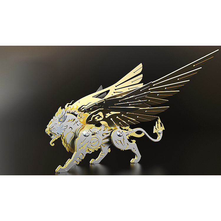 Mô Hình Lắp ghép 3d Kim Loại dùng vít tứ linh_ long lân quy phượng