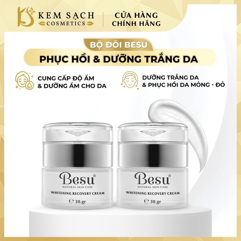 Kem Dưỡng Trắng Da, Giúp Phục Hồi & Se Khít Lỗ Chân Lông Besu