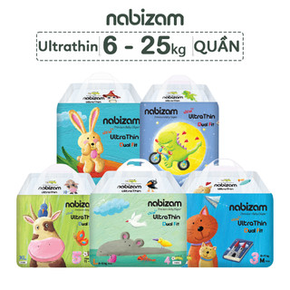 Tã/Bỉm Quần NABIZAM Ultra Thin/Magic Soft Nội Địa Hàn, Mềm Mại, Mỏng Nhẹ Size M32/L30/XL26/2XL22/3XL20 Cho Bé 6-25kg
