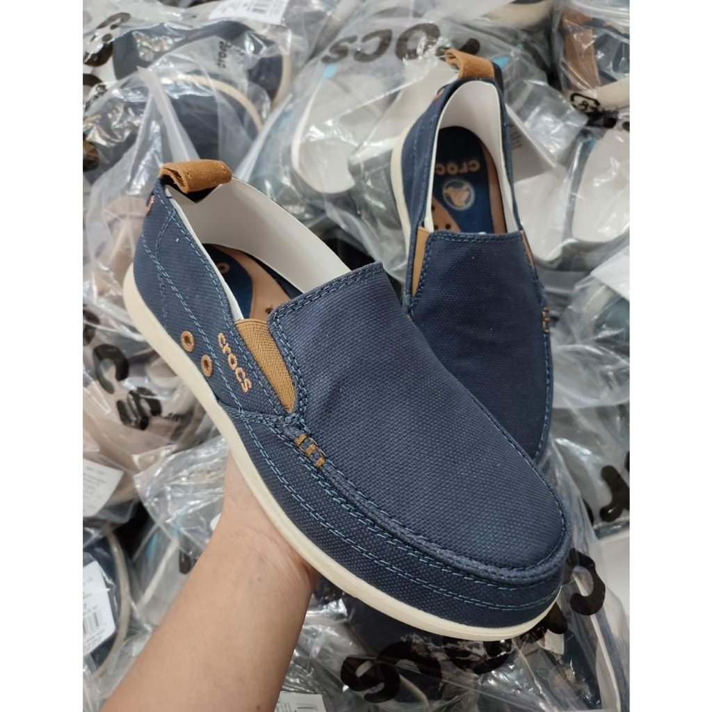 GIÀY VẢI  CROSS WALU  CANVAS LOADFER CHỐNG HÔI CHÂN CHO NAM MÀU NAVY ĐỎ