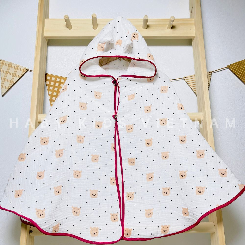 Áo choàng chống nắng, chăn gió kèm tấm chắn cho bé HABY KIDS