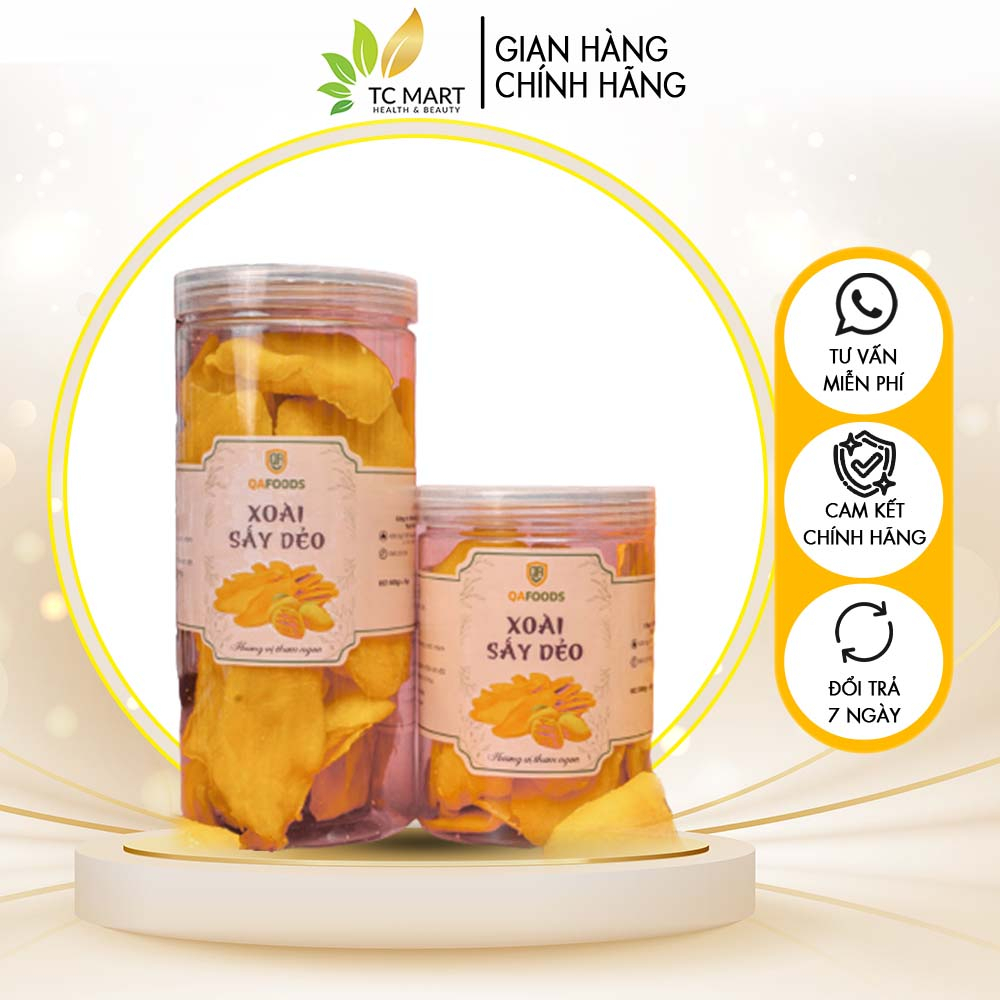 Xoài sấy dẻo, trái cây sấy tốt cho người ăn kiêng giảm cân, xoài xếp hoa sấy dẻo - DK11