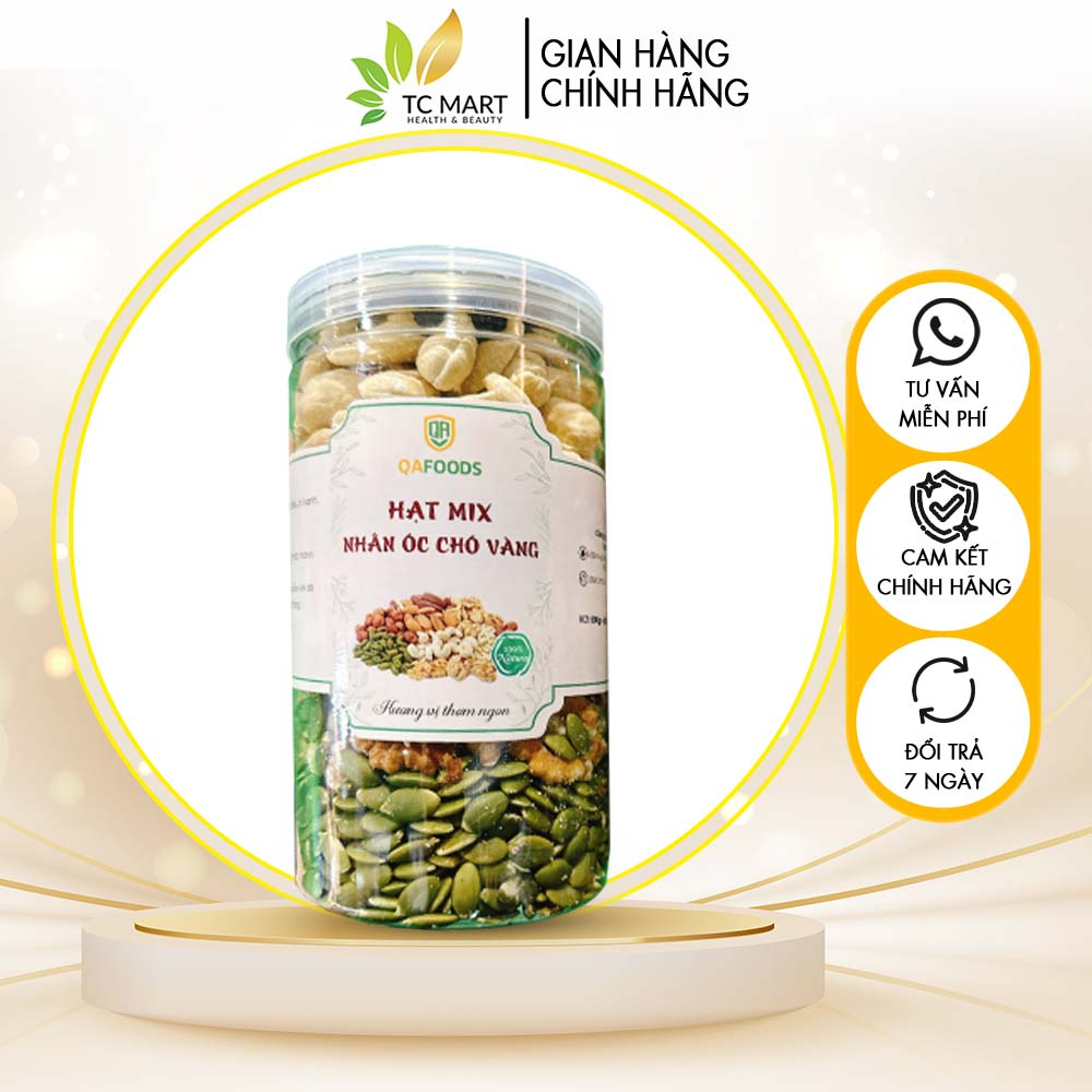 Hạt dinh dưỡng mix các loại, hạt mix nhân óc chó vàng, hạt ngũ cốc dinh dưỡng ăn vặt cho bà bầu - DK19