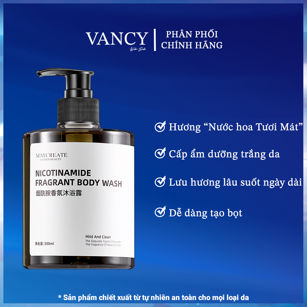 Sữa Tắm Trắng Da Niacinamide 500ml Hương Nước Hoa