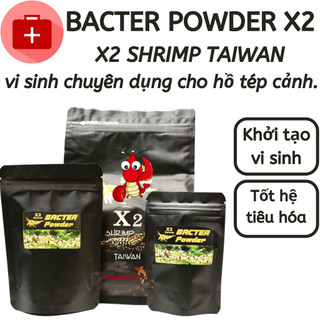 Vi Sinh Bột X2 Bacter Powder từ trại Tép X2 Shrimp Đài Loan vi sinh chuyên dụng cho hồ tép cảnh | Hingaostore.