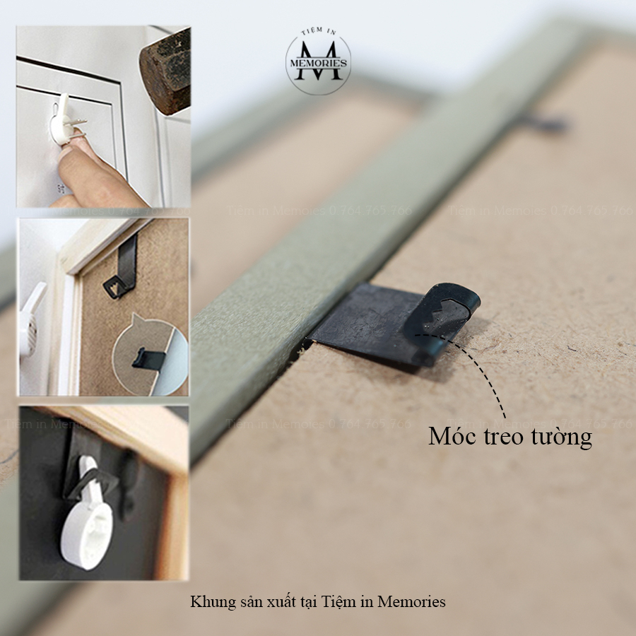 Khung ảnh treo tường - khung hình mặt kính, mặt mica size a3, 30x42 cm- Tiệm in Memories