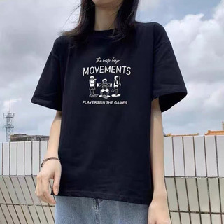 Áo thun cổ tròn nữ tay ngắn Movements form vừa