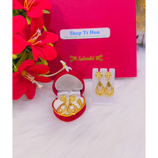 Bông tai nữ cao cấp dát vàng 24k