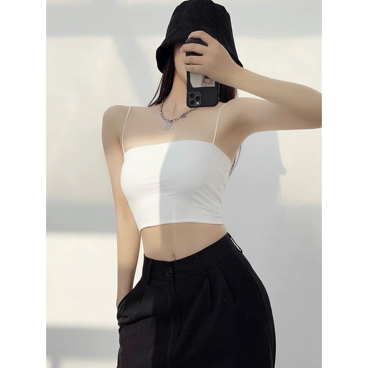 Áo Ống Croptop dây Tăm Chất Gân , Thoáng Mát, 2 Màu Siêu Hot | BigBuy360 - bigbuy360.vn