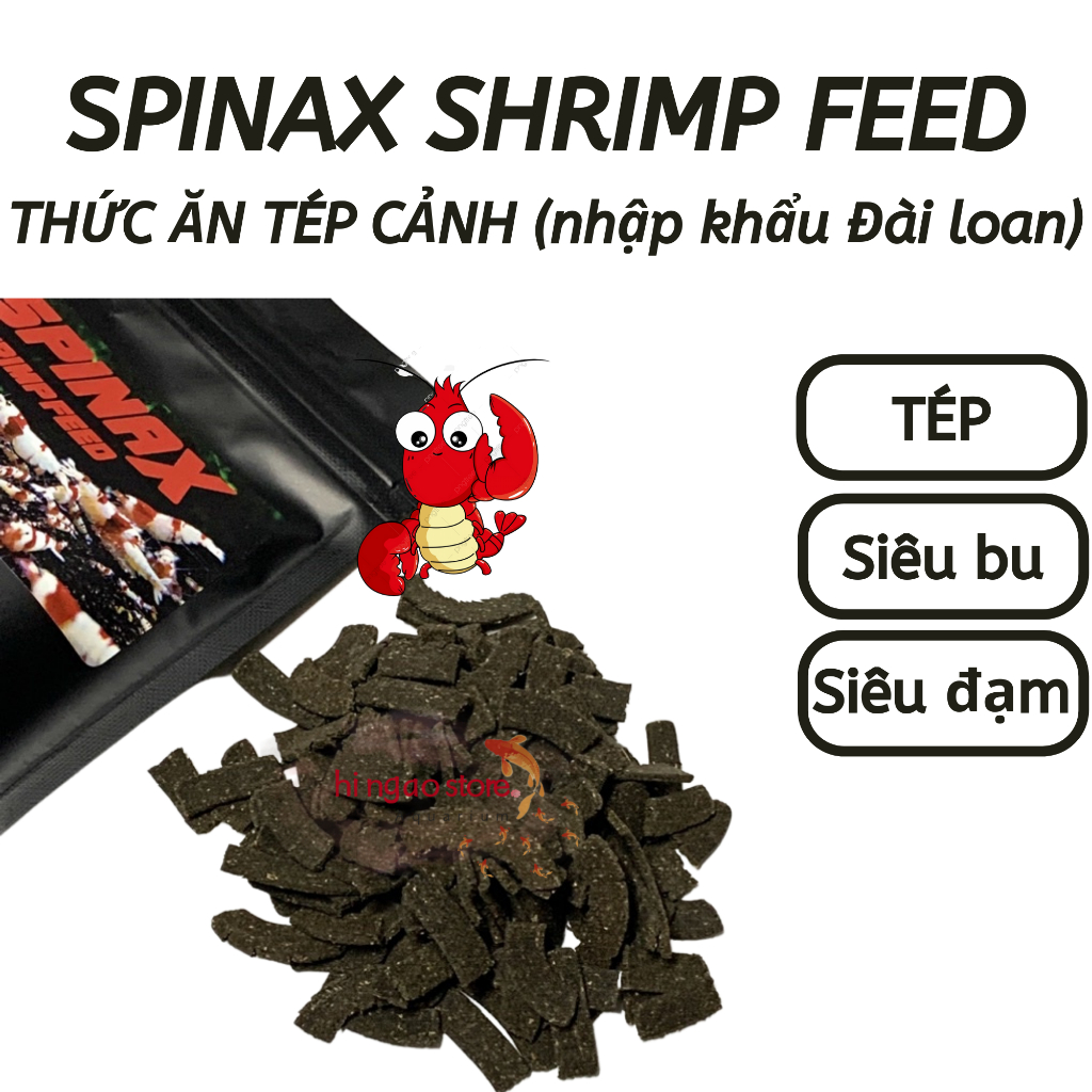 SpinaX Shrimp Feed - Thức ăn tép cảnh siêu bu nhập khẩu Đài Loan giúp tép lớn nhanh, sinh sản tốt | Hingaostore.