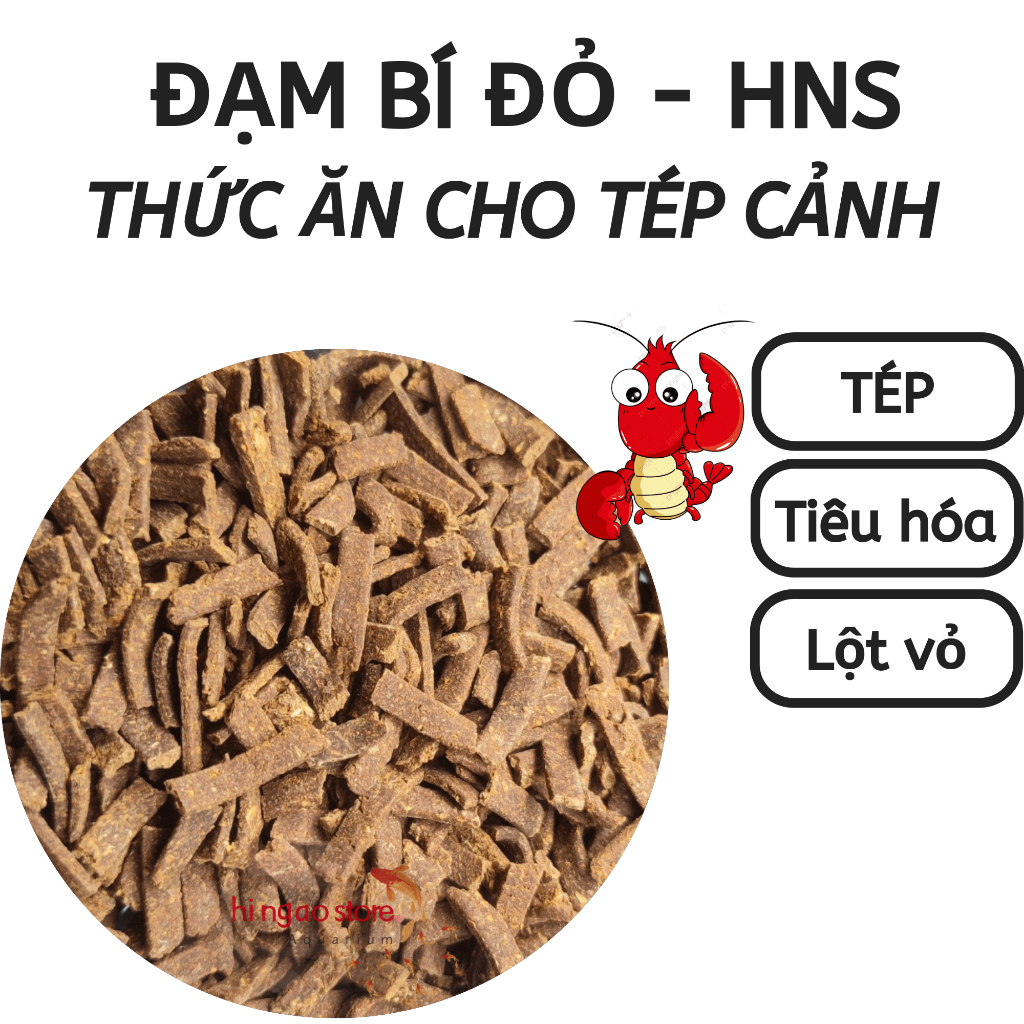 Đạm Bí Đỏ HNS - Đạm bí ngô giúp tép lọt vỏ, tiêu hóa tốt - Thức ăn tép cảnh, thức ăn cá tầng đáy | Hingaostore.