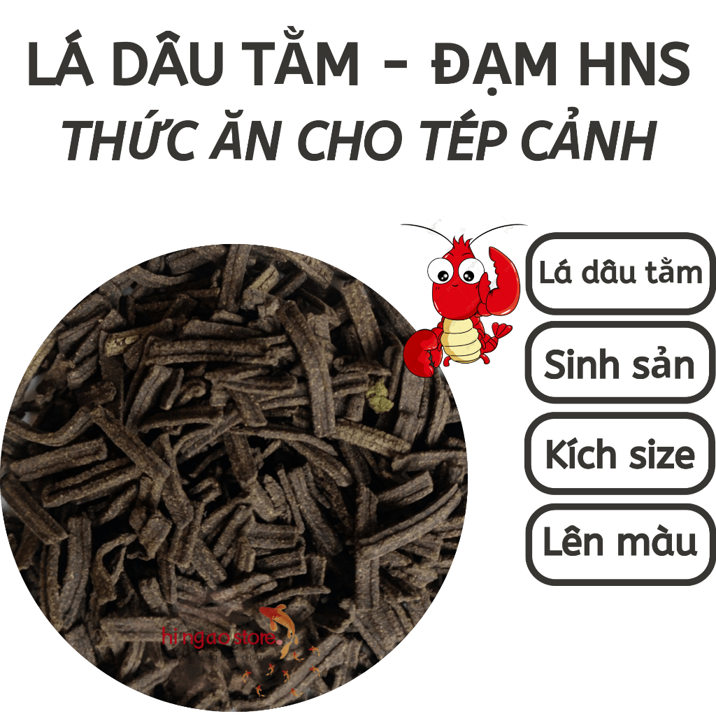 Đạm Lá Dâu Tằm HNS giúp tăng size, lên màu và sinh sản tốt cho tép cảnh - Thức ăn tép cảnh | Hingaostore.