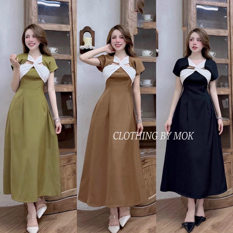{ Có Ảnh Thật } BIG SIZE Đầm Xoắn Ng.ực From Dài 60-95kg