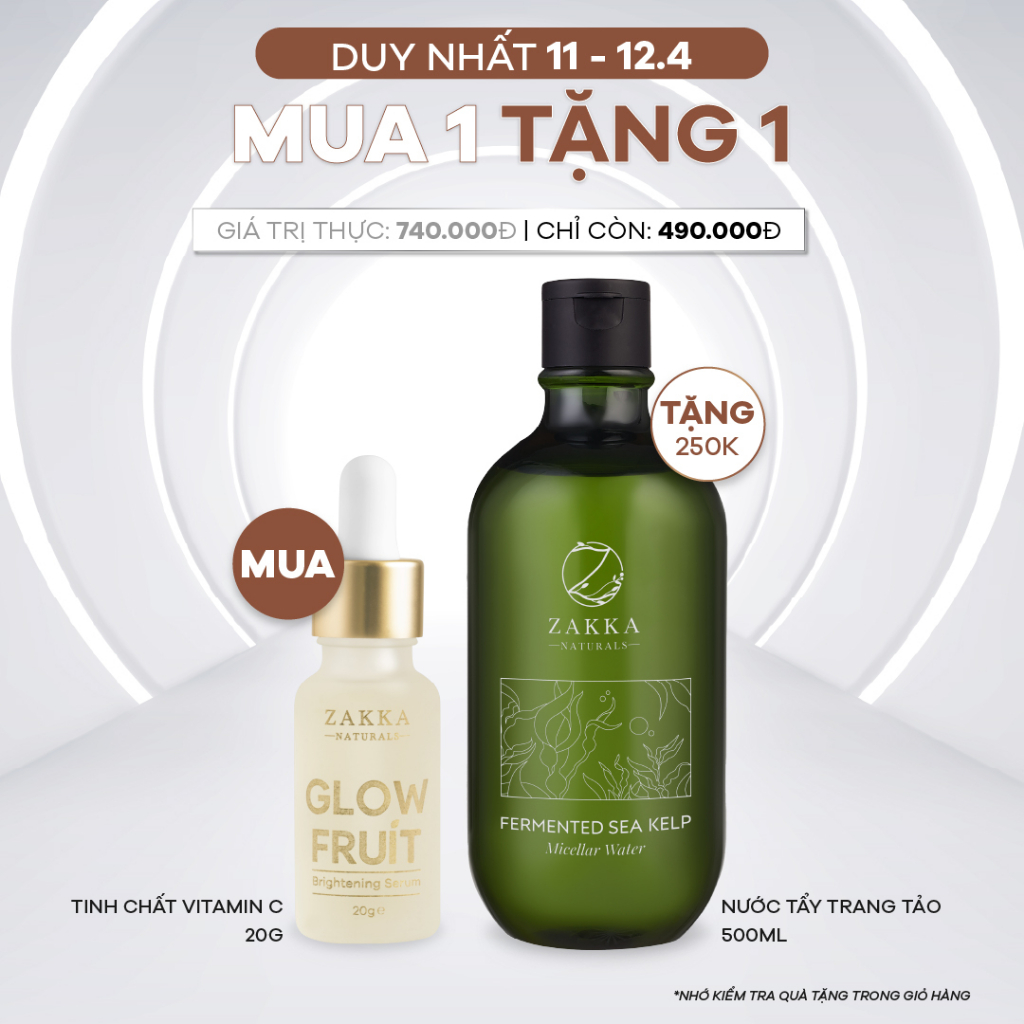 Serum (Tinh Chất) Vitamin C Zakka Naturals Glow Fruit Brightening 20g Tìm Voucher