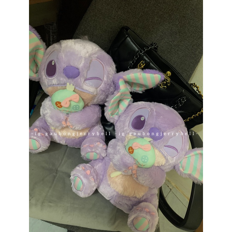 Gấu bông Stitch ôm Scrump màu tím nháy mắt