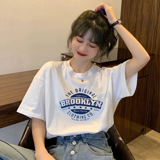 Áo kiểu thun nữ cổ tròn tay ngắn Brooklyn form vừa