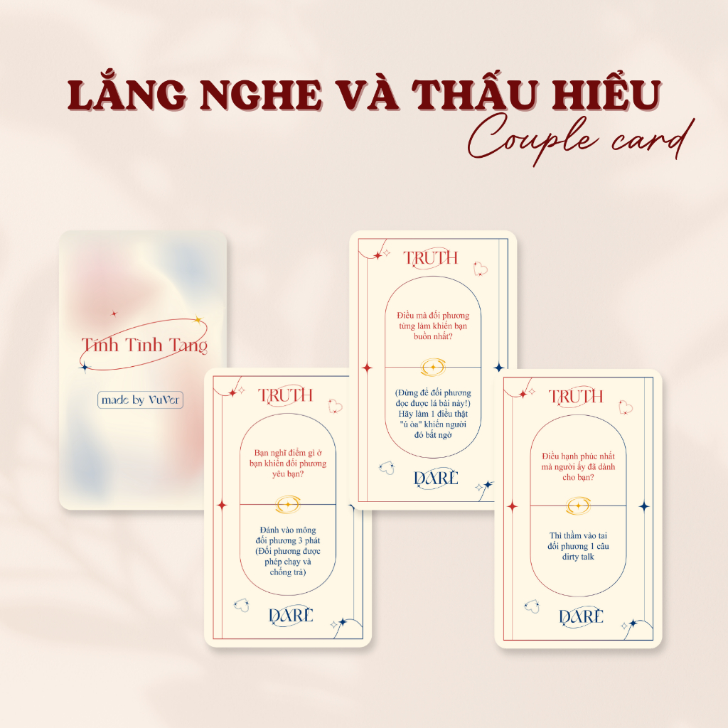 Bộ bài Truth or Dare dành cho cặp đôi "TÍNH TÌNH TANG" - vuver.vn