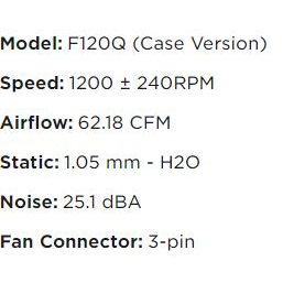 Quạt tản nhiệt Fan Case NZXT AirFlow F120Q F140Q AF120  tháo case H7/H9 Elite