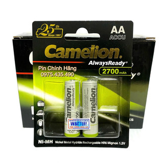 Pin sạc AA Camelion 2700 mAh Lockbox Hàng Chính Hãng Vỉ 2 Viên