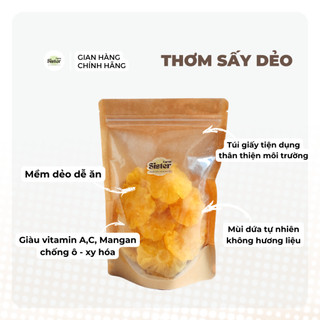 Thơm sấy dẻo sister farm - túi 350g - 100% tự nhiên, hương vị dẻo mềm lạ miệng/ trái cây sấy dẻo/ hoa quả sấy dẻo