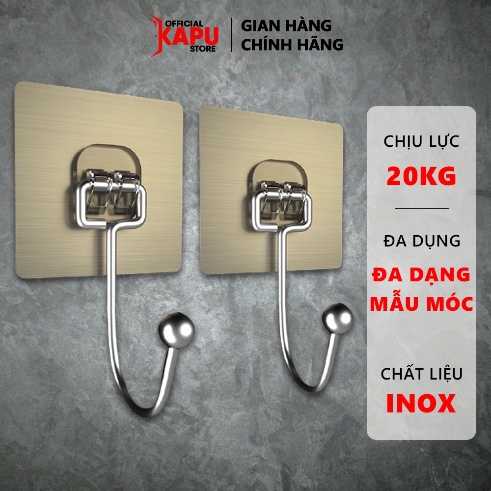 Combo 10 Móc Dán Tường Siêu Dính Móc Inox 304, Móc Dán Nhà Tắm Siêu Chịu Lực