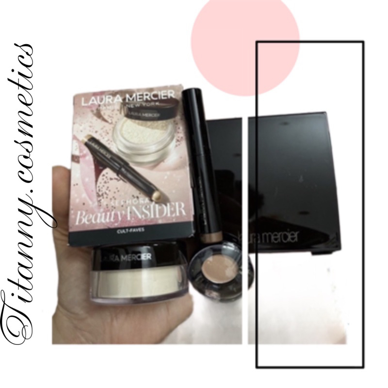 Set 3 Món Phấn Phủ Laura Mercier , Nhũ Mắt Mini Và Bắt Sáng MiNi