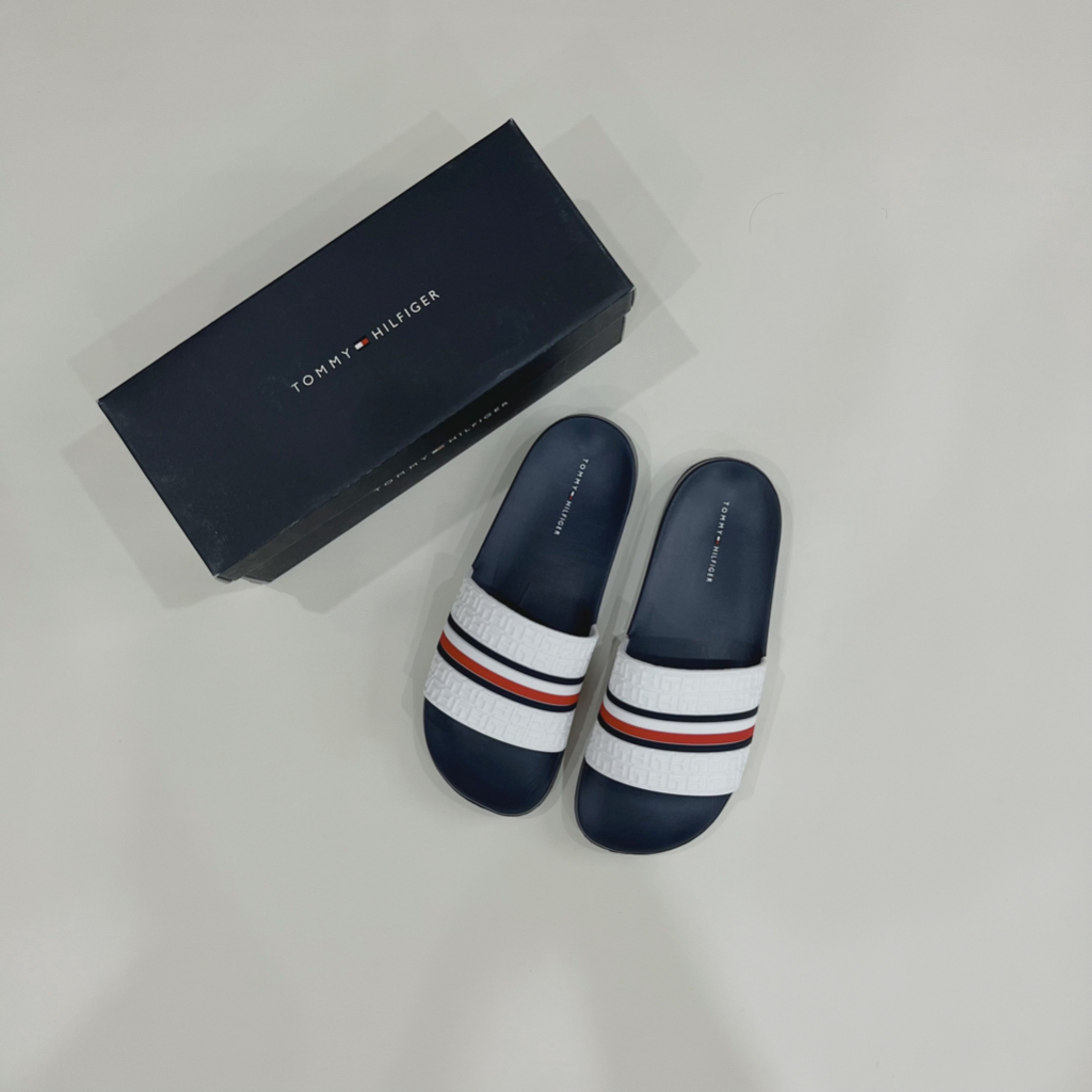 Dép Quai Ngang Tommy Hilfiger Doly White Fullbox Ảnh Thật