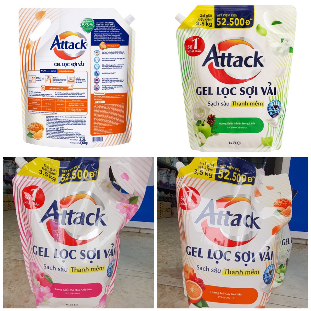 Gel Giặt Attack Hương Thiên Nhiên Trong Lành 3.5kg