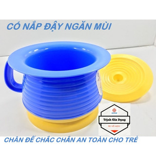 Bô vệ sinh cho bé nhựa việt nhật 5450, bô đế cho bé có nắp đậy