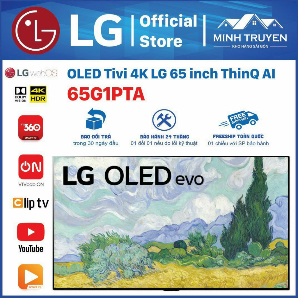 OLED Tivi 4K LG 65 inch 65G1PTA ThinQ AI - SP tồn kho mới 99%