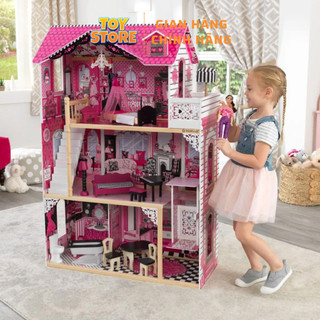 Đồ chơi nhà búp bê bằng gỗ cao cấp 3 tầng cỡ lớn cho bé toystore FUDAER