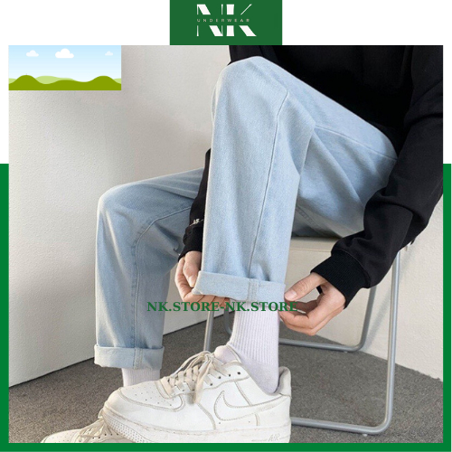 Quần Jean Nam Baggy Ống Suông Cao Cấp, Quần Baggy Nam Chất Jean Hàng Xuất Khẩu