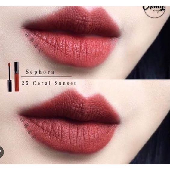 Son kem SEPHORA Cream Lip Stain màu 25 Coral Sunset