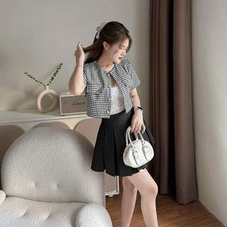 Set 2 món áo dạ kèm cvay khoá kéo