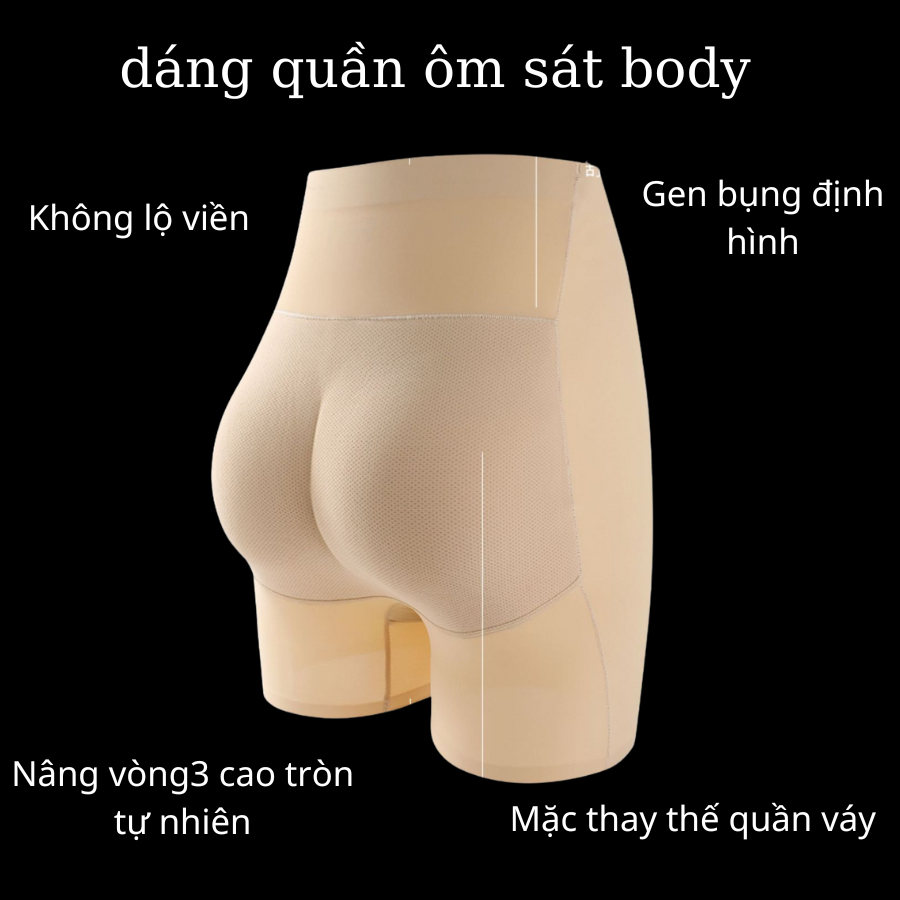 [ẩn] Quần Độn Mông Chất Su Mút Liền Cao Cấp KRYSTAL P006