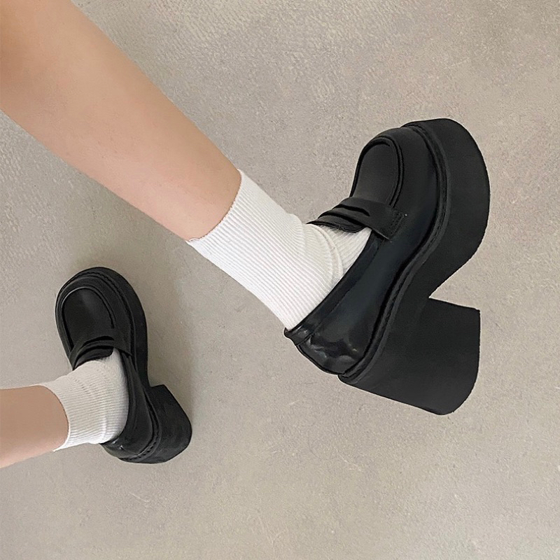 GIÀY LƯỜI O51 ĐẾ CAO 7CM PHONG CÁCH RETRO